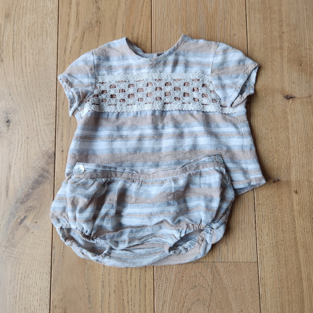 Striped Gray Kids Spanish Set